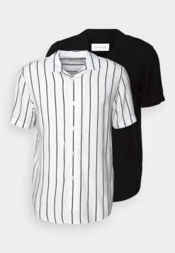 Pier One 2 Pack - Shirt - Black/White -Fashion Shop 3fe10c51a5864c25954f7afee7966589