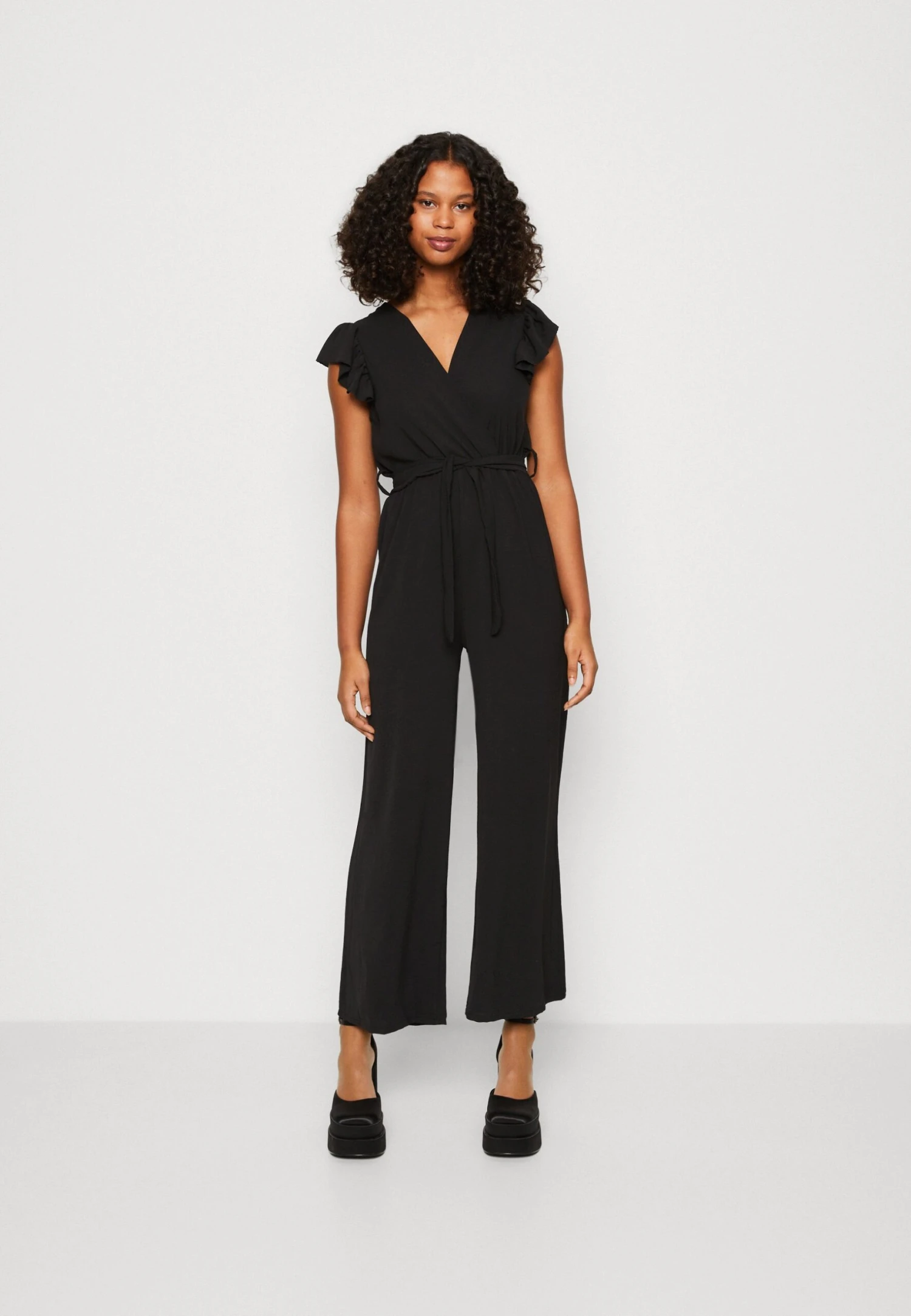 Wal G Fazza Ruffle- Jumpsuit - Black 3 Wal G Fazza Ruffle- Jumpsuit - Black