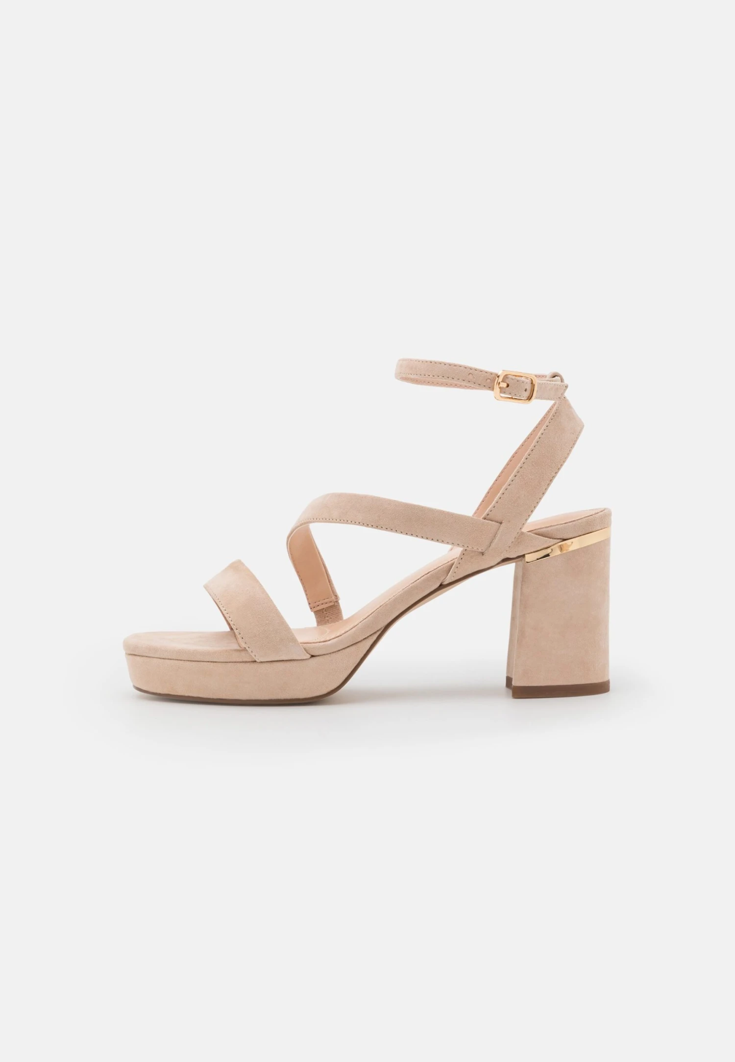 Leather- High Heeled Sandals - Light Pink 4 Leather- High Heeled Sandals - Light Pink - Image 2