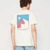 Kaotiko Mountain Minimal Unisex - Print T-Shirt - Ivory -Fashion Shop 653430f1a6af48c2b76960f2ed990fa4