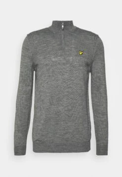 Lyle & Scott Golf Core Zip Mix - Jumper - Mid Grey Marl -Fashion Shop 7b3c62f5eb604d00b154f56fbe5f7cc0
