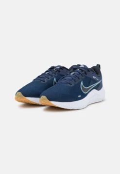 Nike Performance Downshifter 12 - Neutral Running Shoes - Midnight Navy/Worn Blue/Dark Obsidian/Pure Platinum/Gum Light Brown -Fashion Shop 842c2b5e353e48f8b5425c6793dc42f1