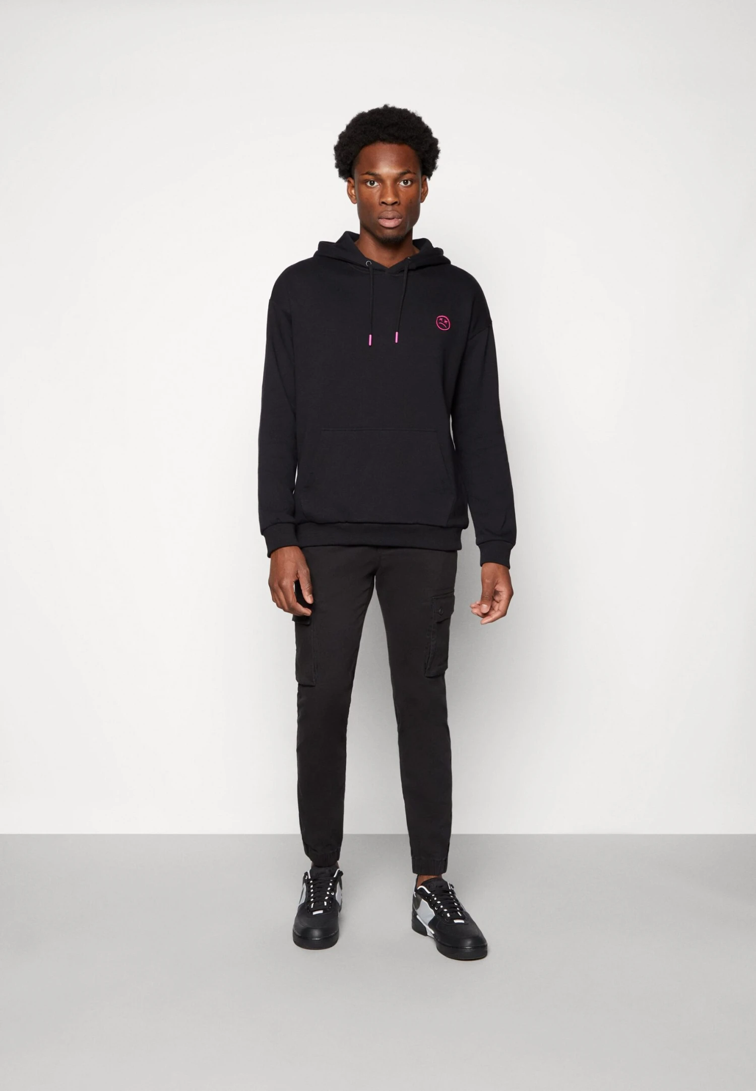 YOURTURN Embroidered Text Hoodie Unisex - Hoodie - Black 4 YOURTURN Embroidered Text Hoodie Unisex - Hoodie - Black - Image 2