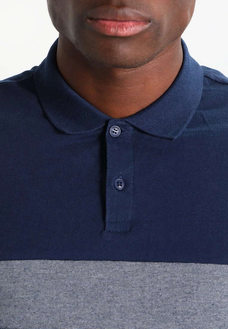 Pier One Polo Shirt - Dark Blue/Mottled Grey 6 Pier One Polo Shirt - Dark Blue/Mottled Grey - Image 4