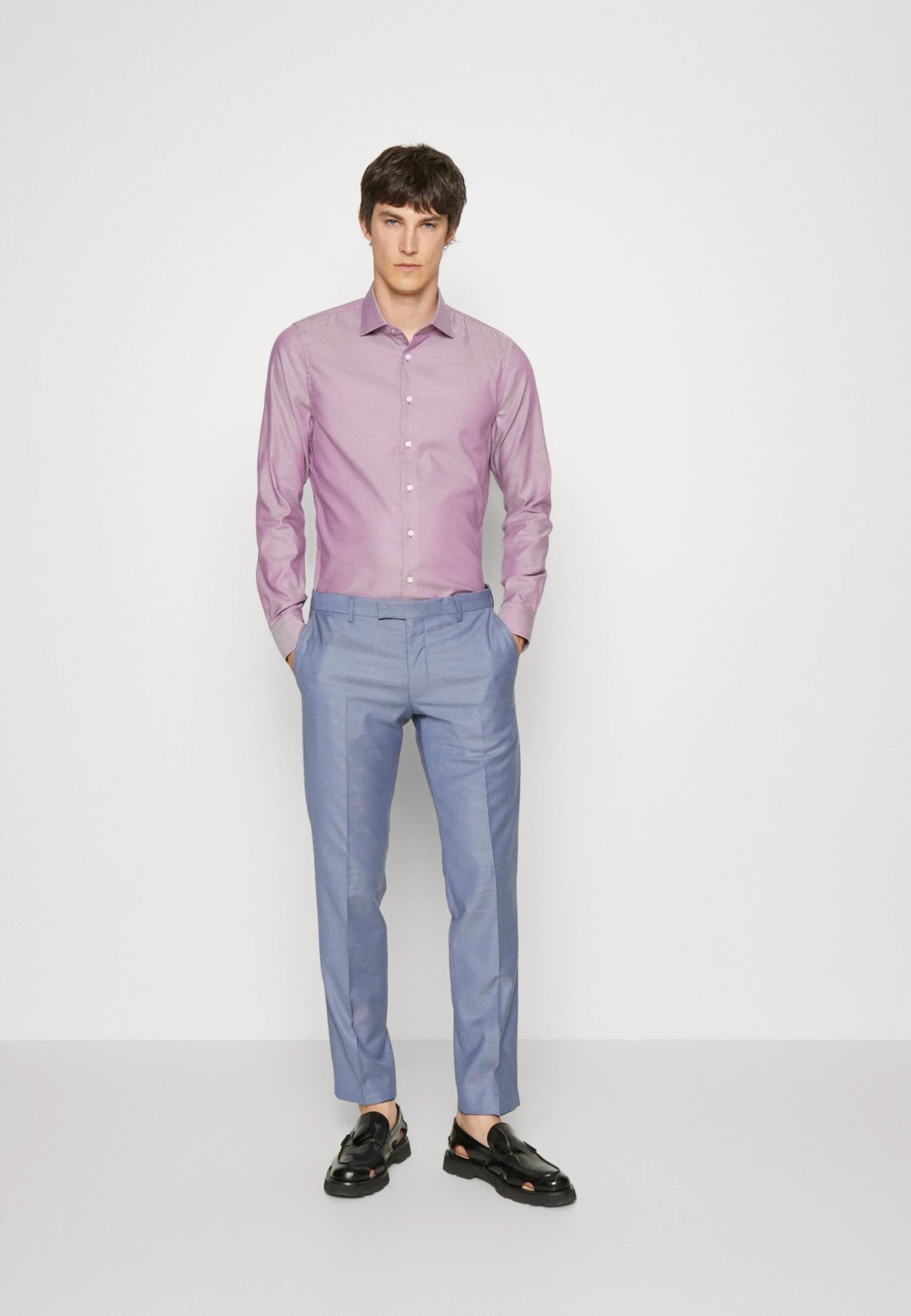 Michael Kors Solid Dobby Shirt - Formal Shirt - Lilac 4 Michael Kors Solid Dobby Shirt - Formal Shirt - Lilac - Image 2