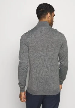 Lyle & Scott Golf Core Zip Mix - Jumper - Mid Grey Marl -Fashion Shop 916fd9c0334b447e8fa9cab27db76e5b