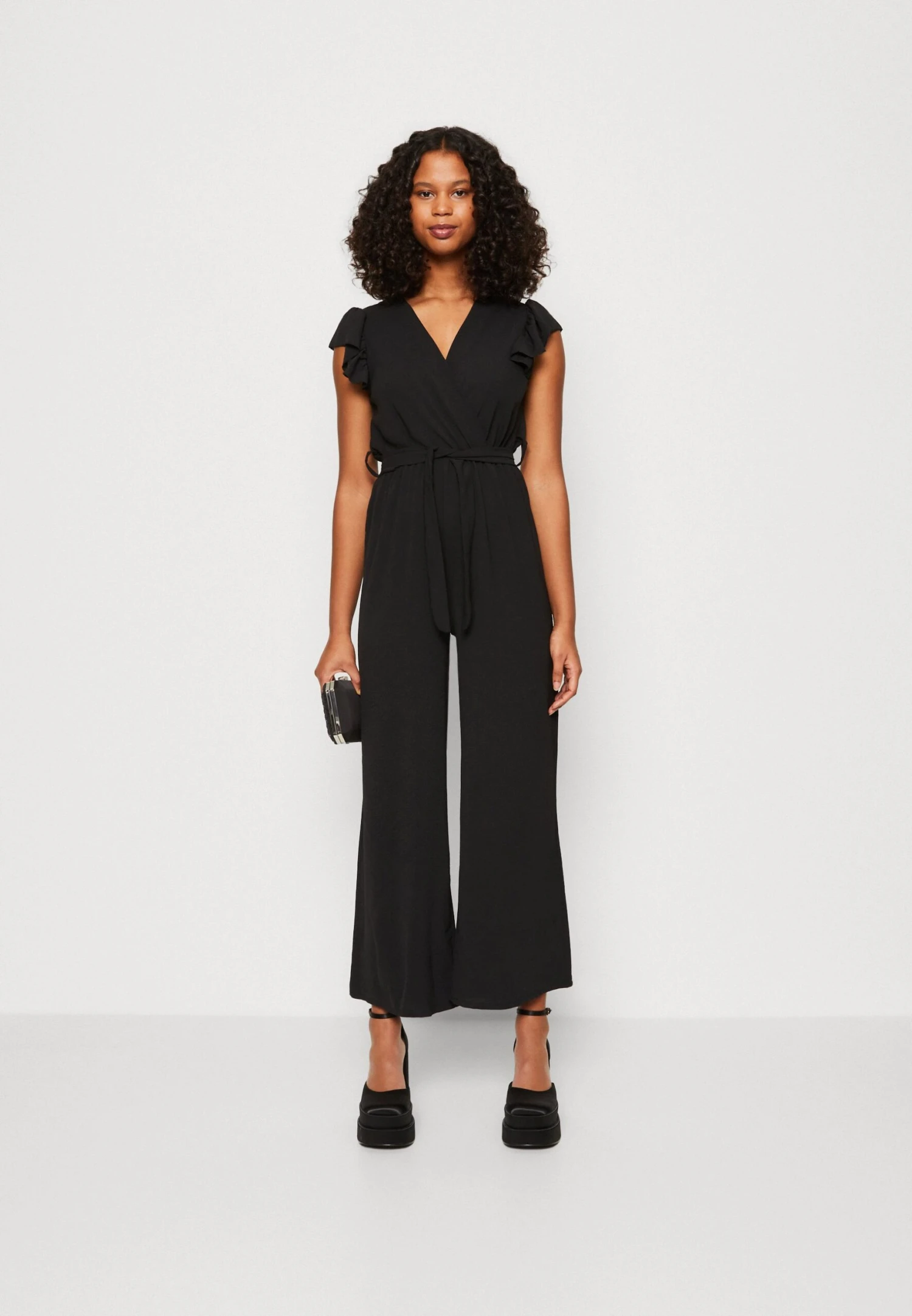 Wal G Fazza Ruffle- Jumpsuit - Black 4 Wal G Fazza Ruffle- Jumpsuit - Black - Image 2