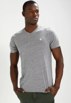 Abercrombie & Fitch Vneck 3 Pack - Basic T-Shirt - White/Black/Grey -Fashion Shop 9973a057bf084093a533ae70a3fe0f9d