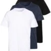 Pier One 3 Pack - Basic T-Shirt - Black/White/Blue -Fashion Shop 9a7be9f8e1a446199ff4f3bca527601a