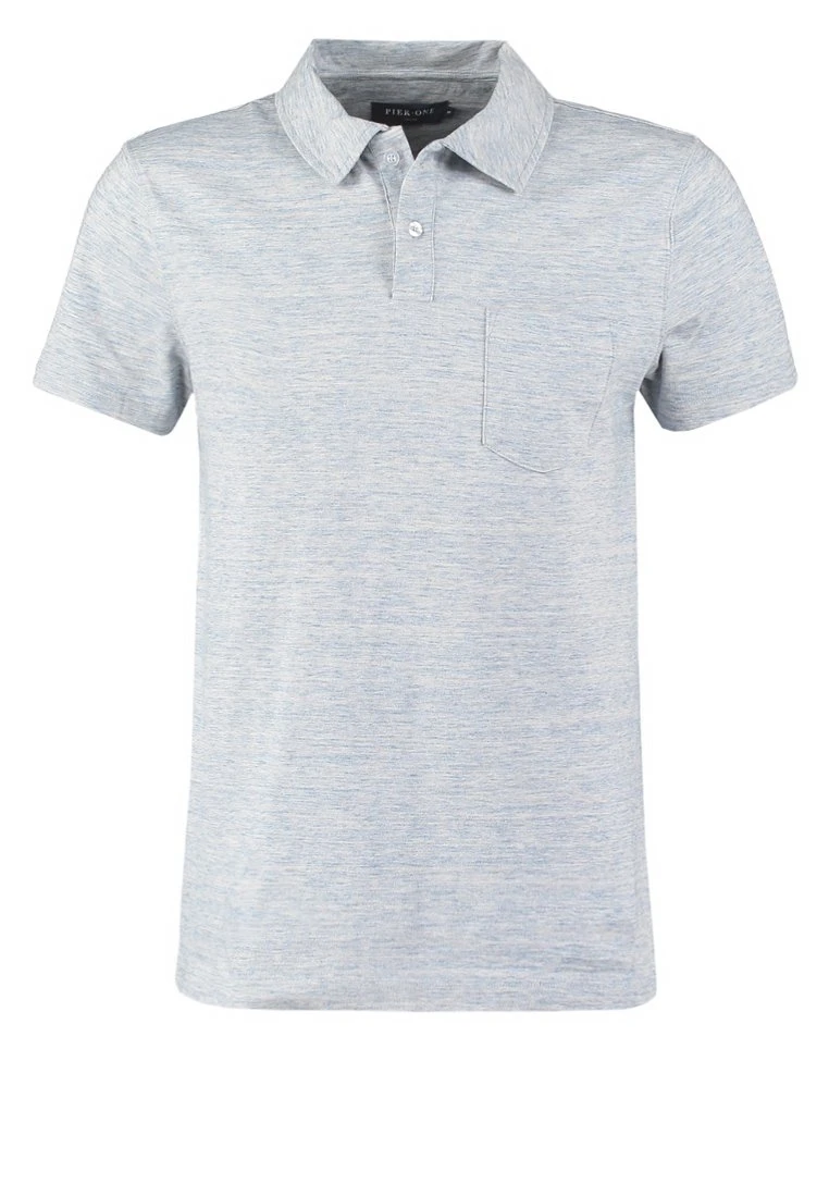 Pier One Polo Shirt - Light Blue Melange 7 Pier One Polo Shirt - Light Blue Melange - Image 5