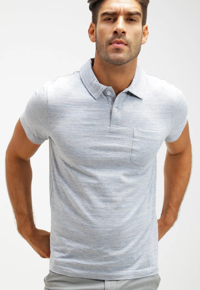 Pier One Polo Shirt - Light Blue Melange 3 Pier One Polo Shirt - Light Blue Melange