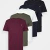 Pier One Unisex 5 Pack - Basic T-Shirt - White/Brown/Dark Blue -Fashion Shop bd6151aea1784537a374fbb05bf4ae08