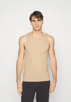 Pier One 3Pck Skin Tone Rib Vest- Undershirt - Beige -Fashion Shop c645e880075b49cdbd9fc51c185634a2