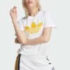 Adidas Originals Pearl Trefoil - Print T-Shirt - White -Fashion Shop c720ee03858c4cc1b98d4b2a412333a0