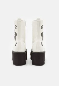 KOI FOOTWEAR Silent Screams Platform Boots - Platform Ankle Boots - White -Fashion Shop d793b92938e44e19920c2ba0e3880246