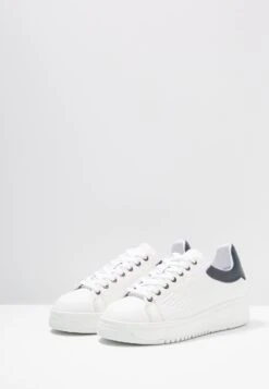 Emporio Armani Trainers - Optical White/Navy -Fashion Shop db1f23630c434efb90e1ee7f6363cf9a
