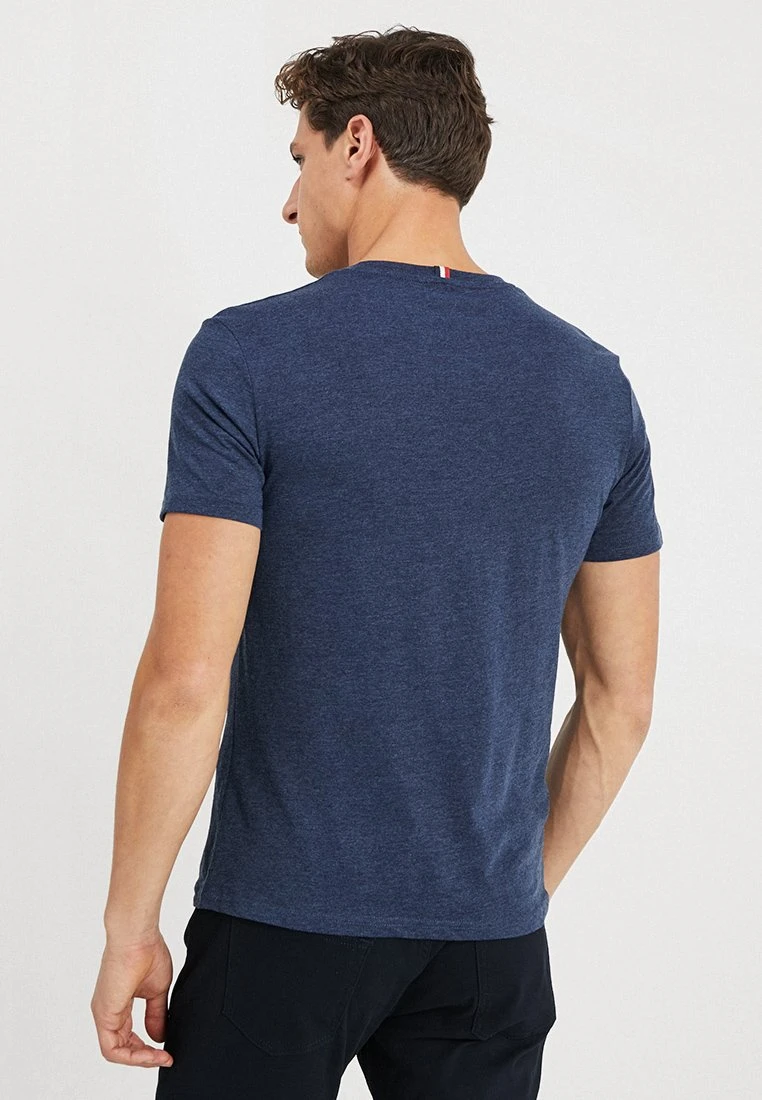 Pier One Basic T-Shirt - Mottled Dark Blue 5 Pier One Basic T-Shirt - Mottled Dark Blue - Image 3
