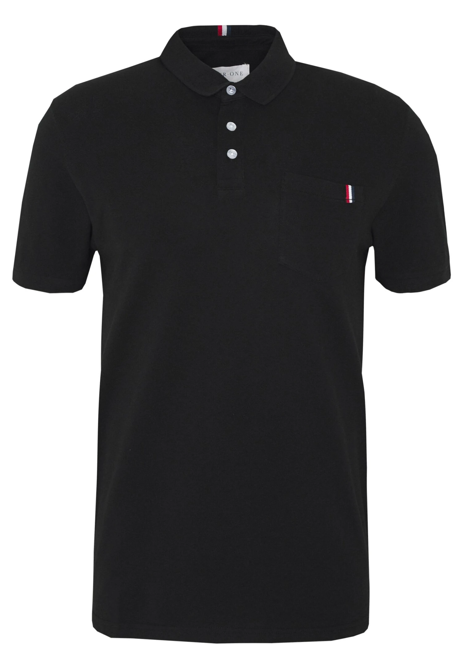 Pier One Tricolore Trim- Polo Shirt - Black 3 Pier One Tricolore Trim- Polo Shirt - Black